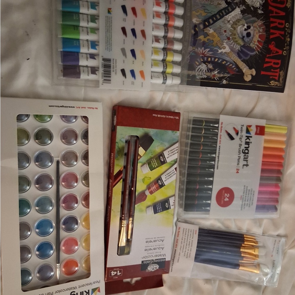 Skull Art Supplies Set with Paints and Markers